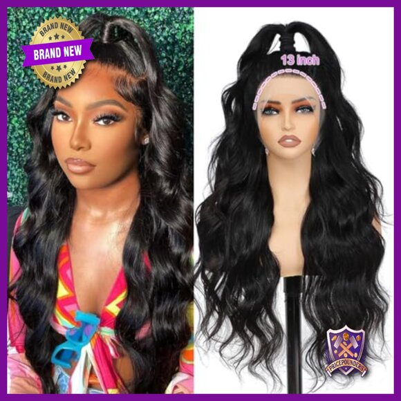30 Inch Body Wave Lace Front Wig Human Hair Pre Plucked 13x4 HD Lace main image 6